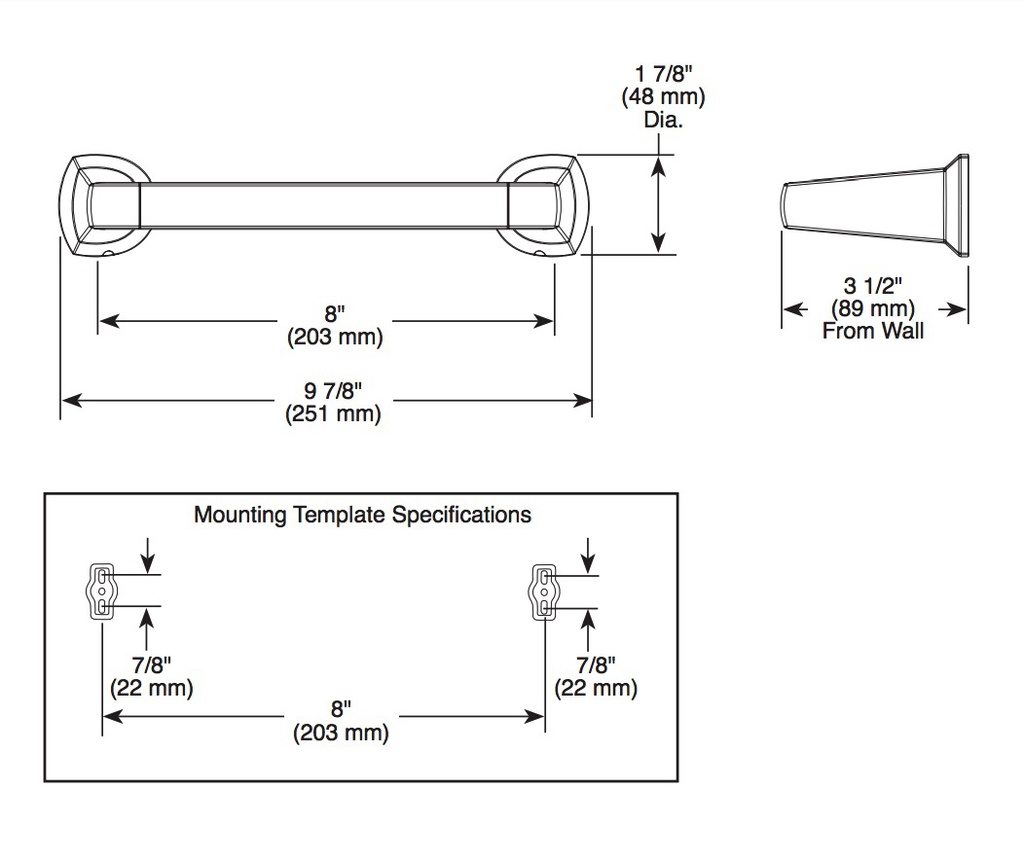 Delta 77208-SS 8" Towel Bar
