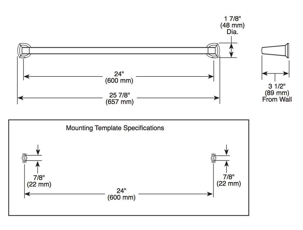Delta 77224-SS 24" Towel Bar