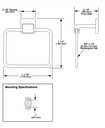 Delta 77546-BL Ara Towel Ring 