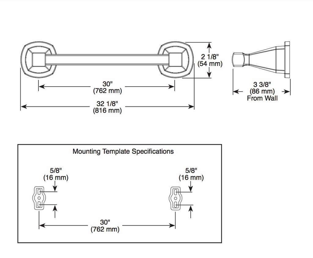 Delta 77630-SS Stryke 30" Towel Bar 