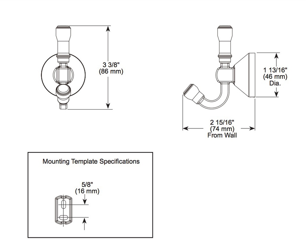 Delta 78435 Double Robe Hook