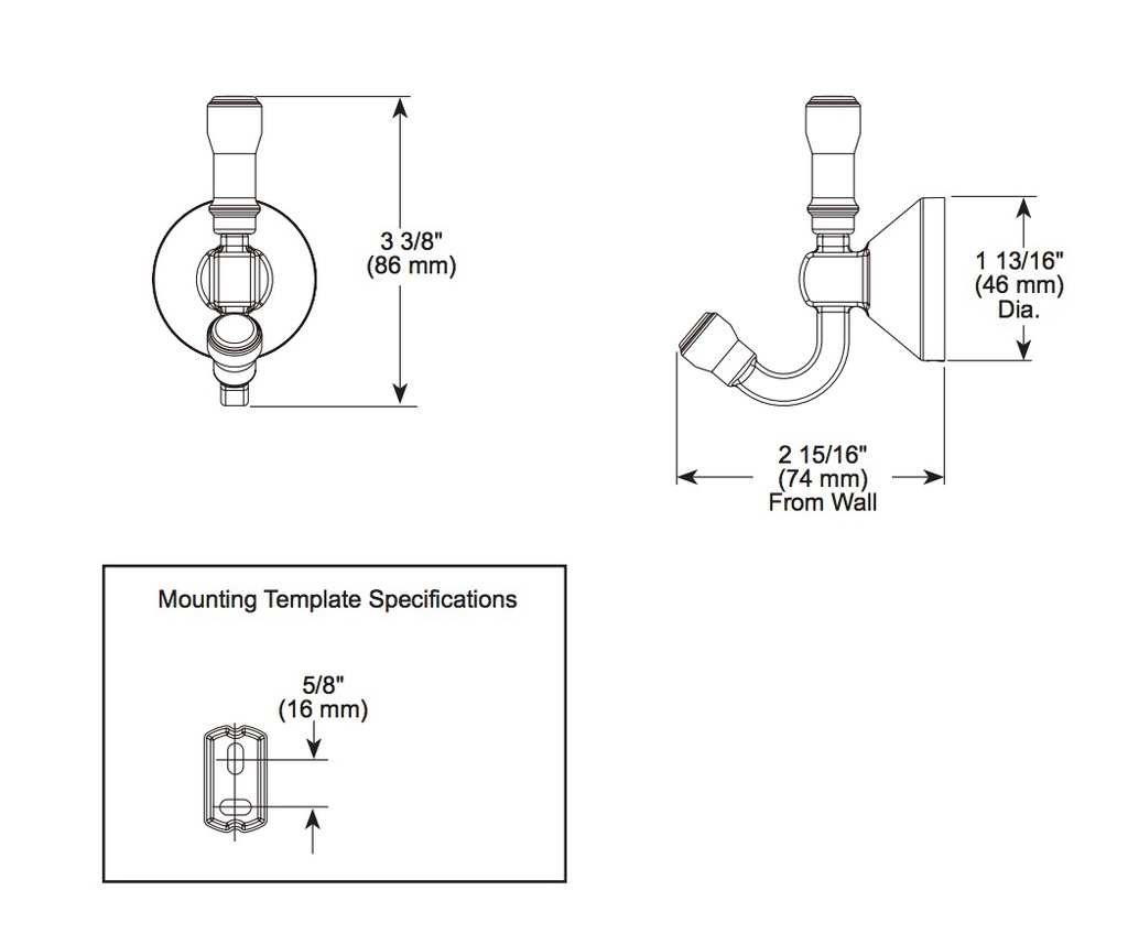 Delta 78435-BL Double Robe Hook