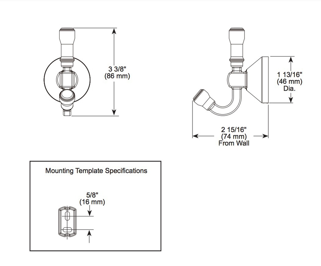 Delta 78435-CZ Double Robe Hook