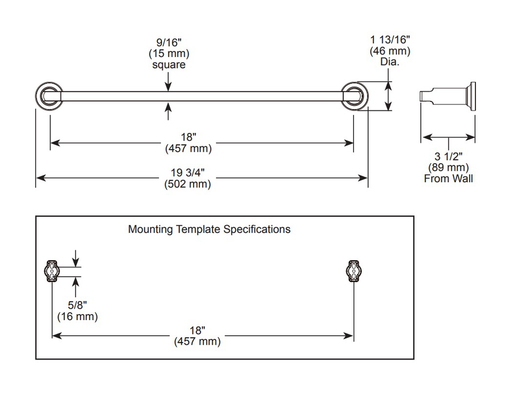 Delta 78918-SS Tetra 18" Towel Bar