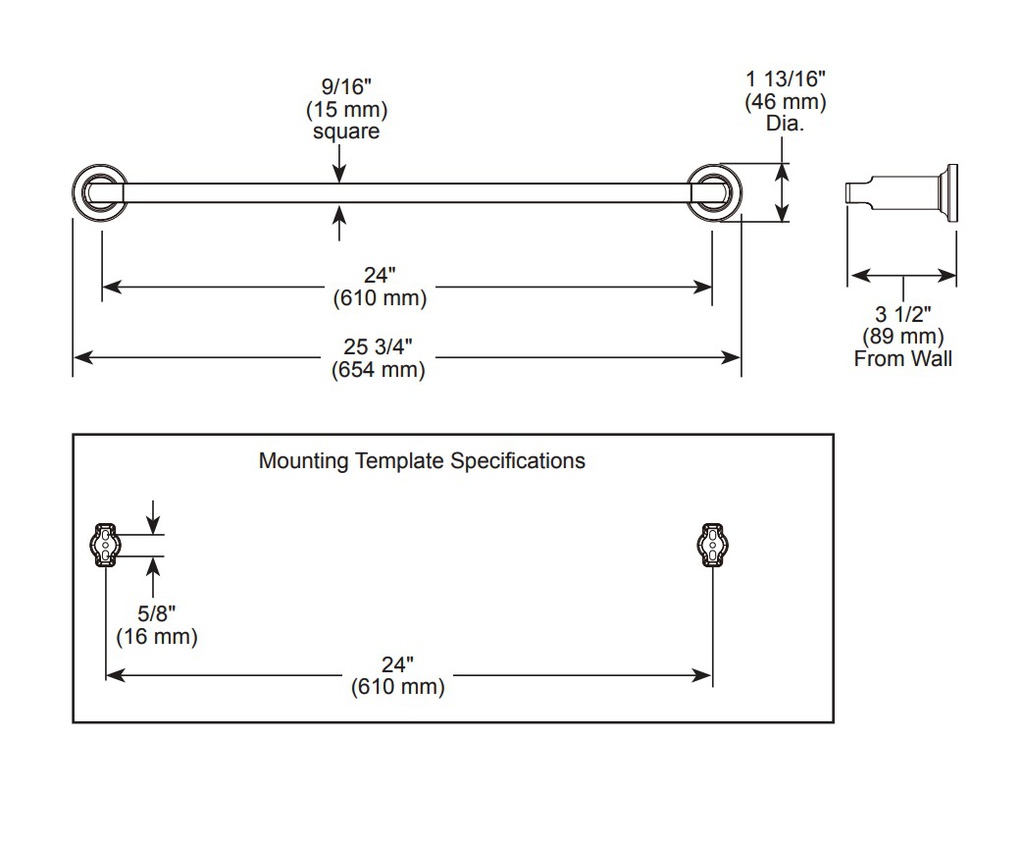 Delta 78924-SS Tetra 24" Towel Bar