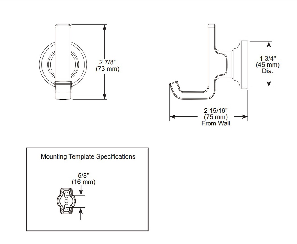 Delta 78935-BL Tetra Robe Hook