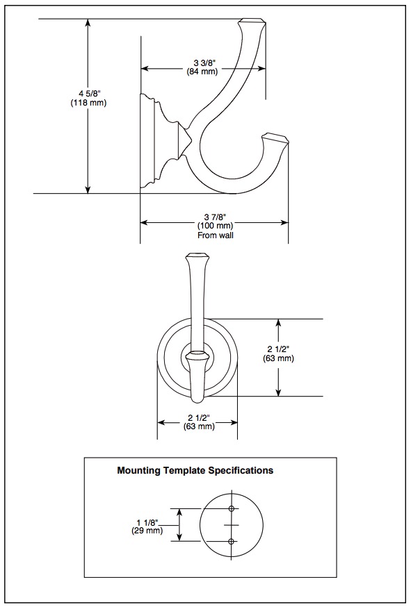 Delta 79735 Cassidy Robe Hook Single 