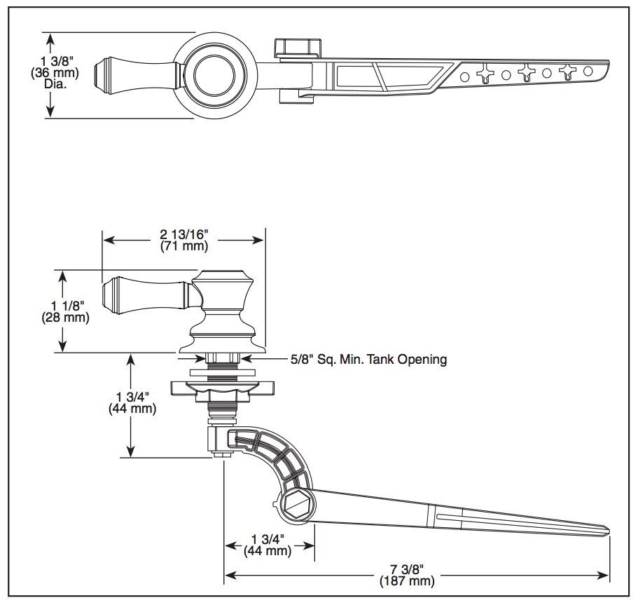 Delta 79760-CZ Cassidy Tank Lever Standard Handle 