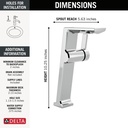 Delta 799-PR-DST Single Handle Vessel Faucet Drain