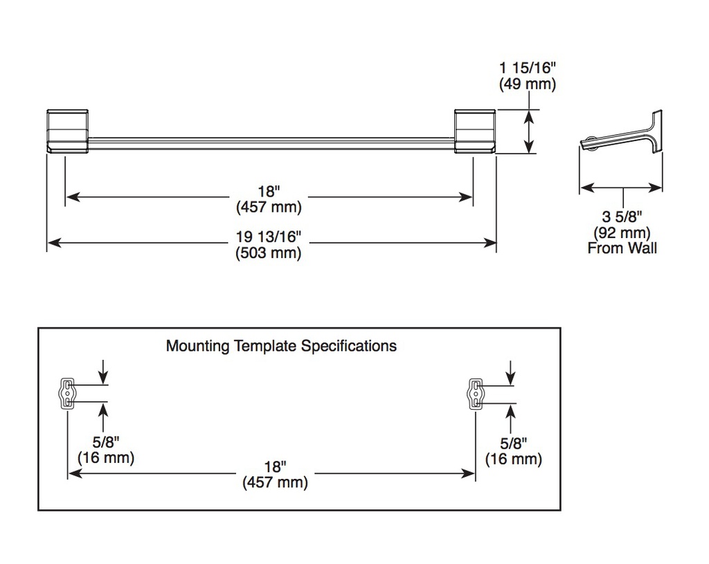 Delta 79918 Pivotal 18" Towel Bar 
