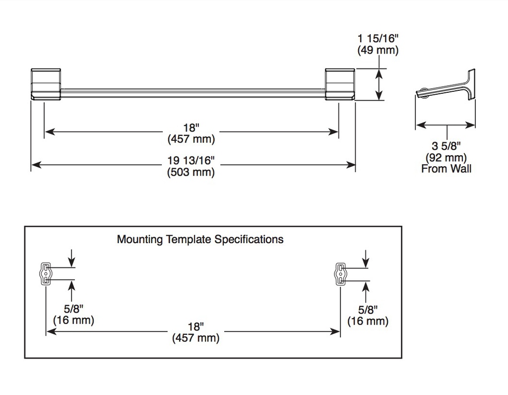 Delta 79918-BL Pivotal 18" Towel Bar 