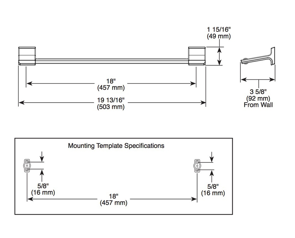 Delta 79918-SS Pivotal 18" Towel Bar 