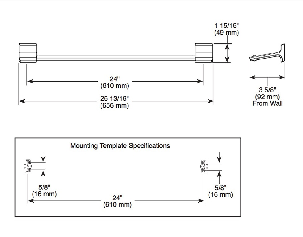 Delta 79924 Pivotal 24" Towel Bar 