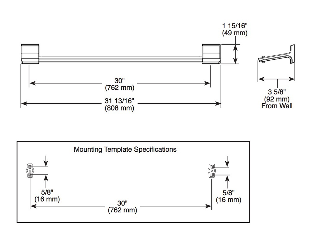Delta 79930-BL Pivotal 30" Towel Bar 