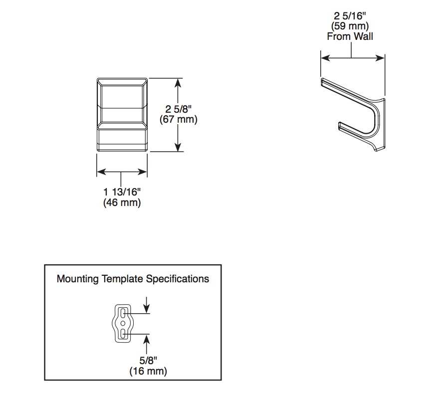 Delta 79936 Pivotal Double Robe Hook 