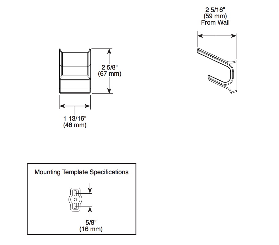 Delta 79936-BL Pivotal Double Robe Hook 