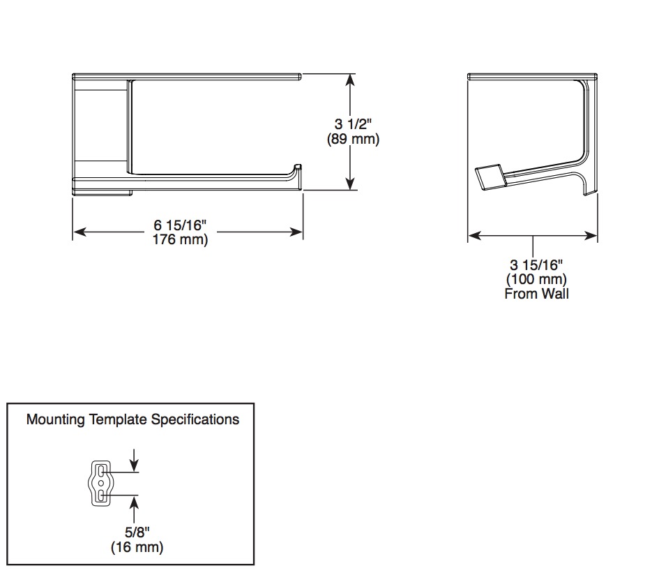 Delta 79956 Pivotal Tissue Holder With Shelf 