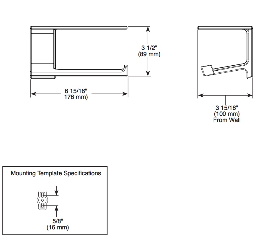 Delta 79956-SS Pivotal Tissue Holder With Shelf 