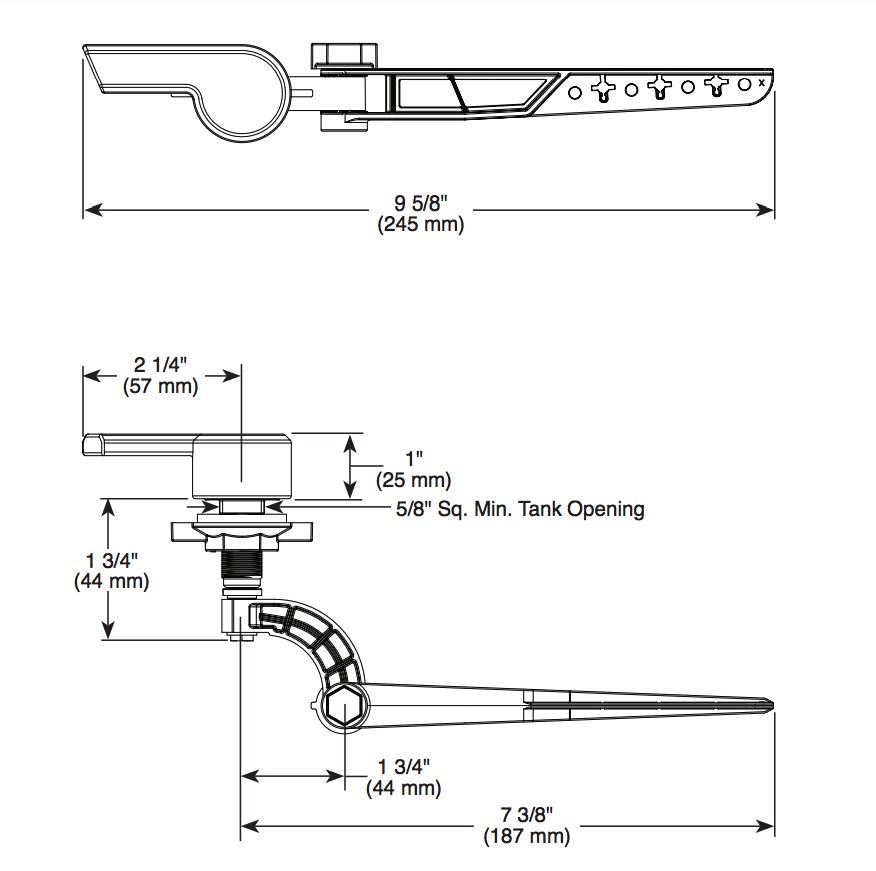 Delta 79960-SS Pivotal Universal Tank Lever 