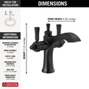 Delta 856-BL-DST Dorval Single Hole Monoblock Bathroom Faucet 