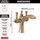 Delta 856-CZ-DST Dorval Single Hole Monoblock Bathroom Faucet 