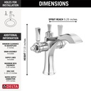Delta 856-DST Dorval Single Hole Monoblock Bathroom Faucet 