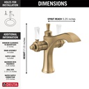 Delta 856-GS-DST Dorval Single Hole Monoblock Bathroom Faucet 