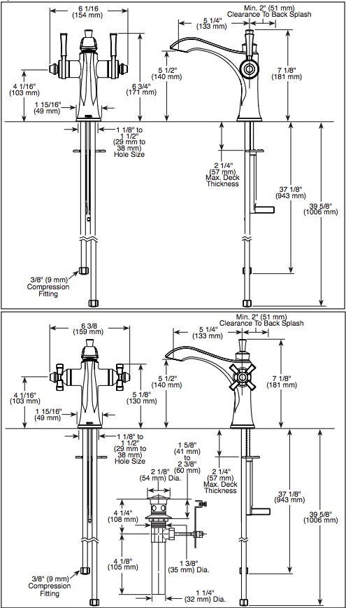 Delta 856-GS-DST Dorval Single Hole Monoblock Bathroom Faucet 