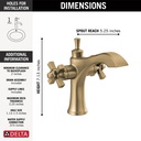 Delta 857-CZ-DST Dorval Single Hole Monoblock Bathroom Faucet 