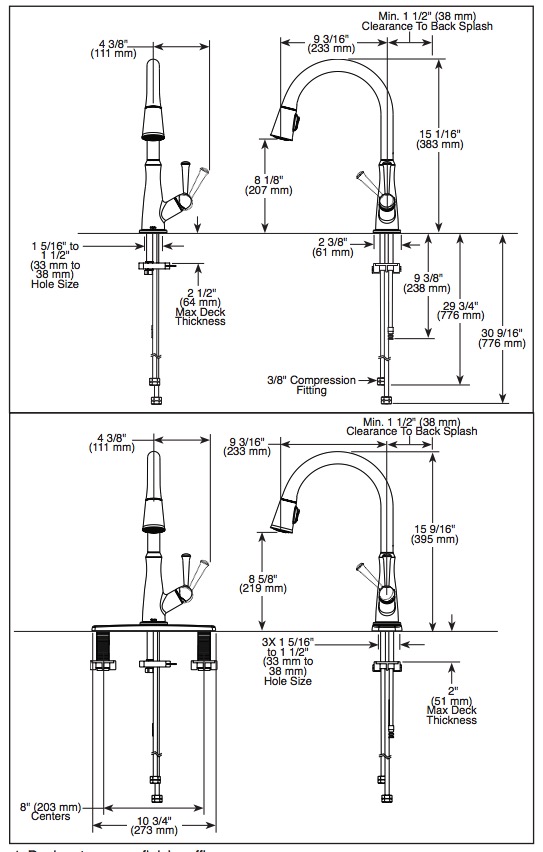Delta 9110-AR-DST Westville Pull-Down Kitchen 1L