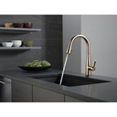 Delta 9113T-CZ-DST Single Handle Pull-Down Kitchen Faucet With Touch2O Cz