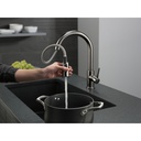 Delta 9159-KS-DST Trinsic Single Handle Pull-Down Kitchen Faucet Black Stainless