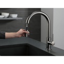 Delta 9159-KS-DST Trinsic Single Handle Pull-Down Kitchen Faucet Black Stainless