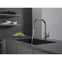 Delta 9159-KS-DST Trinsic Single Handle Pull-Down Kitchen Faucet Black Stainless