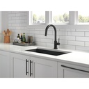 Delta 9159T-BL-DST Trinsic Single Handle Pull-Down Kitchen Faucet Featuring Touch2O(R)  Matte Black