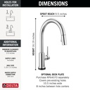 Delta 9159TL-DST Pulldown Touchless Kitchen Faucet Chrome