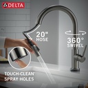 Delta 9159TL-KS-DST Pulldown Touchless Kitchen Faucet Black Stainless
