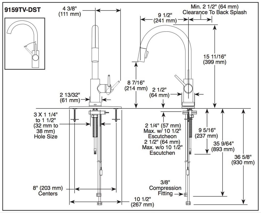 Delta 9159TV-AR-DST Trinsic Voiceiq Single-Handle Pull-Down Kitchen Faucet Touch2O 