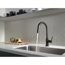 Delta 9159TV-BL-DST Trinsic Voiceiq Single-Handle Pull-Down Kitchen Faucet Touch2O Matte Black