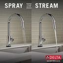 Delta 9159TV-DST Trinsic Voiceiq Single-Handle Pull-Down Kitchen Faucet Touch2O 