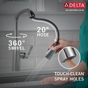 Delta 9176-AR-PR-DST Single Handle Pull Down Kitchen Faucet