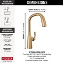 Delta 9176-CZ-PR-DST Single Handle Pull Down Kitchen Faucet