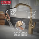 Delta 9176-CZ-PR-DST Single Handle Pull Down Kitchen Faucet