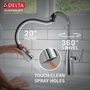 Delta 9176-PR-DST Single Handle Pull Down Kitchen Faucet