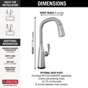 Delta 9176T-AR-PR-DST Touch2O Pd Kitchen 1L
