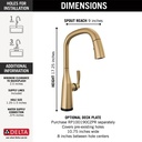 Delta 9176T-CZ-PR-DST Touch2O Pd Kitchen 1L