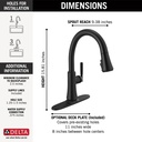 Delta 9179-BL-DST Coranto Single Handle Pull-Down Shieldspray 