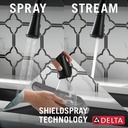 Delta 9179T-BL-DST Coranto Single Handle Pull-Down Touch And Shieldspray 