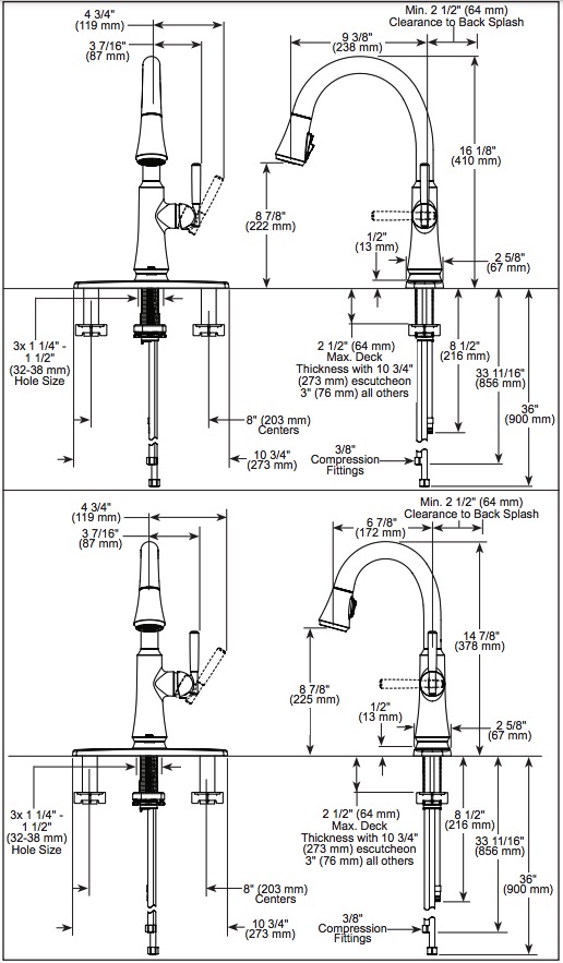Delta 9179T-BL-DST Coranto Single Handle Pull-Down Touch And Shieldspray 