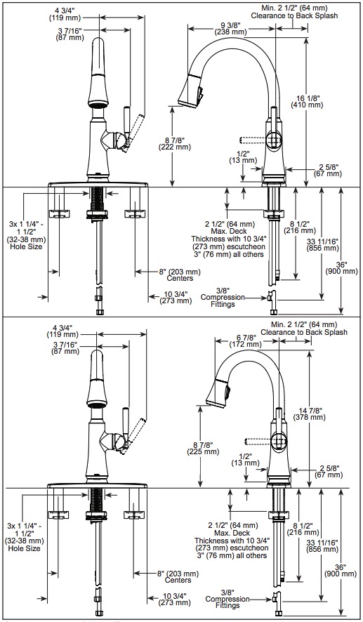 Delta 9179T-RB-DST Coranto Single Handle Pull-Down Touch And Shieldspray 